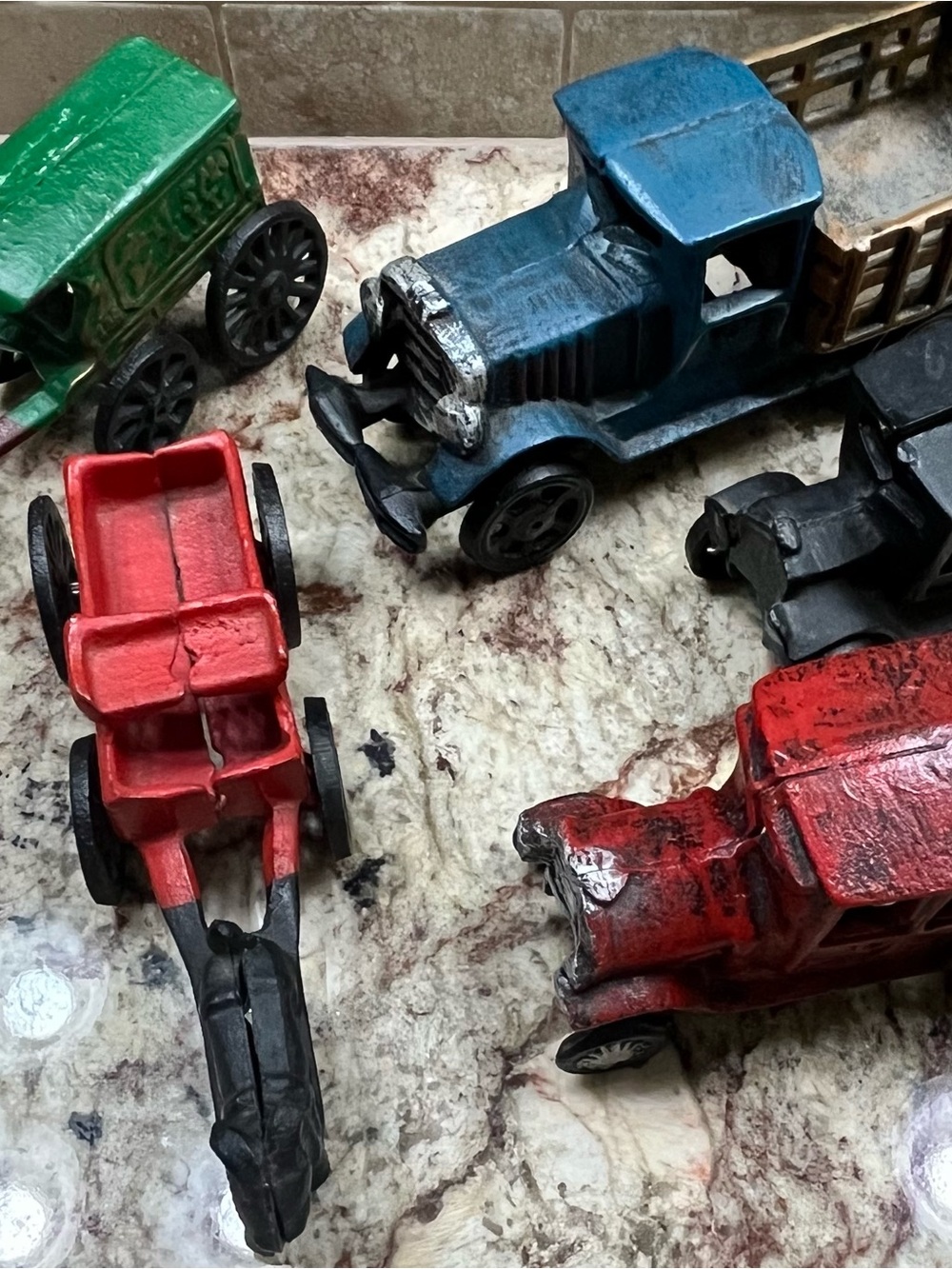 Set of 5 Vintage-Cast Iron Cars/Truck